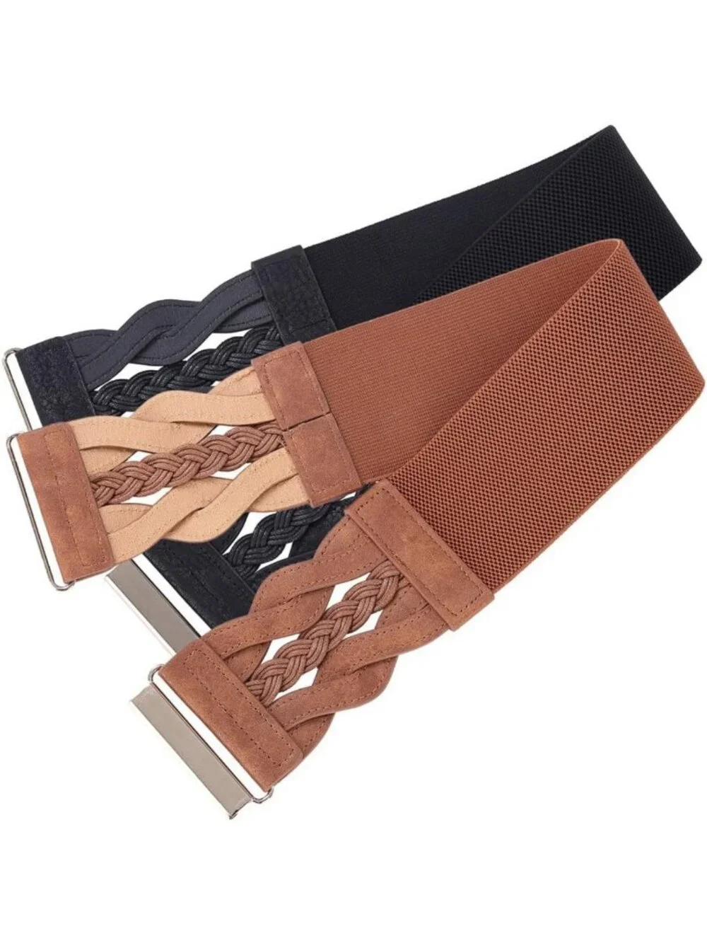 Vintage Stretchy Cinch Belt for Dresses - Women's Elastic Wide Retro Fashion